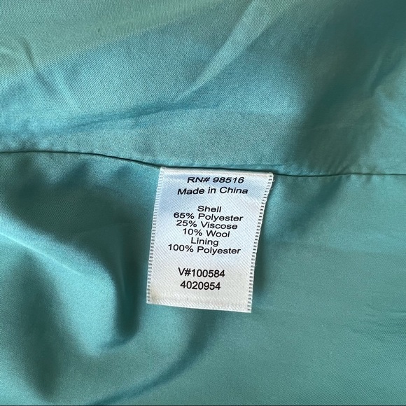 Coldwater Creek navy blue metallic textured blazer jacket Size 16 - Picture 5 of 11